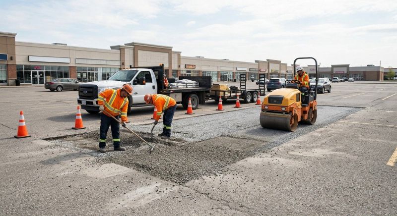 Parking Lot Gravel Repair in Roswell, GA